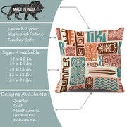 Soft Touch Luxurious Ethnic Printed Cotton Canvas Cushion Cover Set of 2
